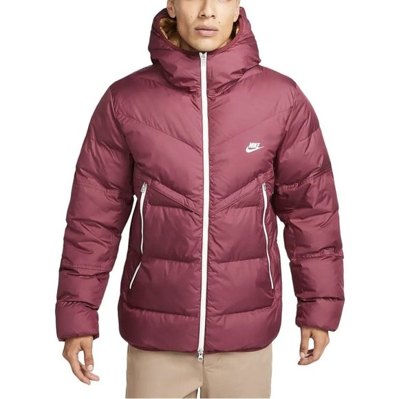 Nike Sportwear Down-Fill Storm-Fit Puffer Garnett Red Jacket Men's Size L New